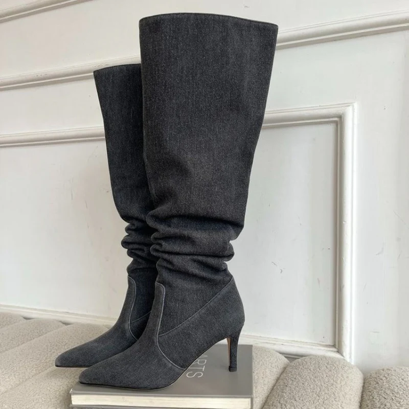 Adele Denim Boots - Image 3