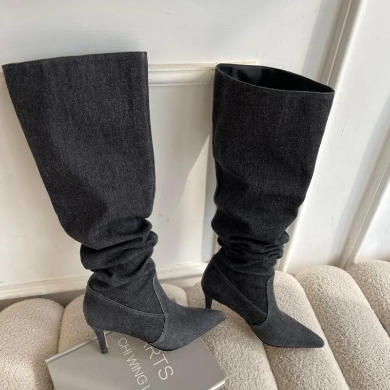 Adele Denim Boots - Image 5