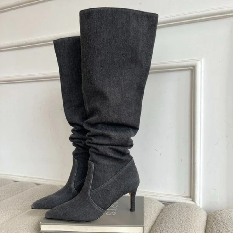 Adele Denim Boots - Image 6