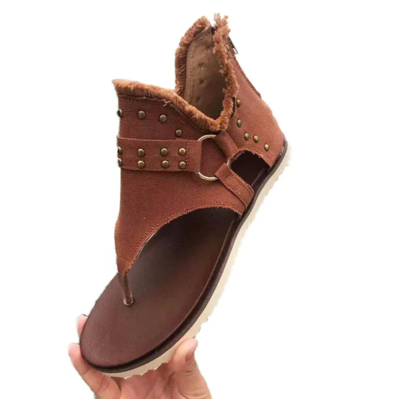 Ankara Denim Summer Sandals - Image 2