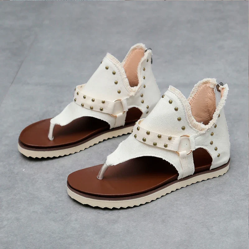 Ankara Denim Summer Sandals - Image 3