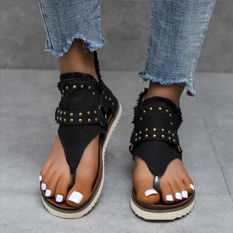 Ankara Denim Summer Sandals - Image 7
