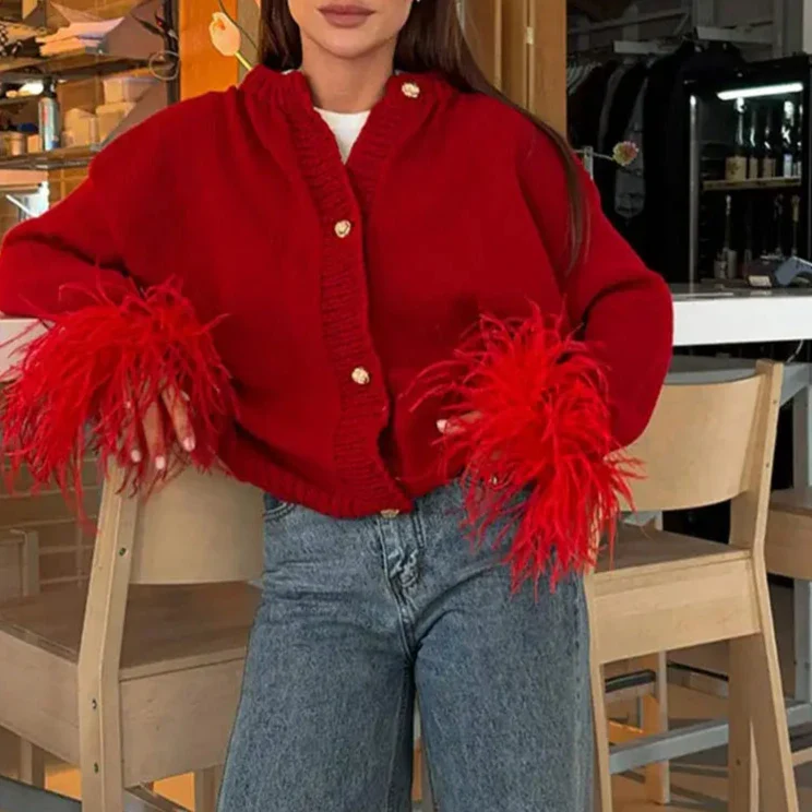 Artisan Patch Knit Cardigan - Image 3