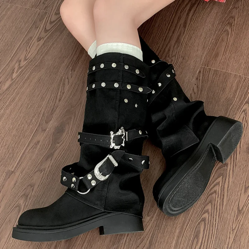 Astrid Rivet Long Boots - Image 3