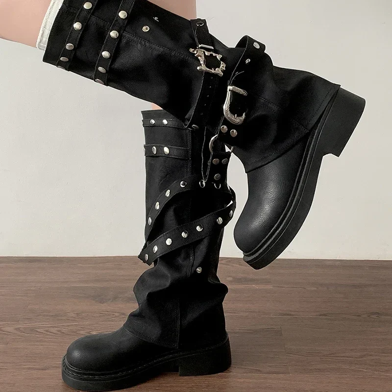 Astrid Rivet Long Boots - Image 4