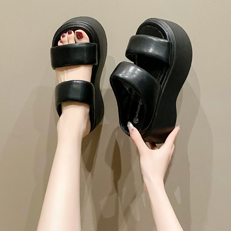 Azure Wave Chunky Sandals - Image 6