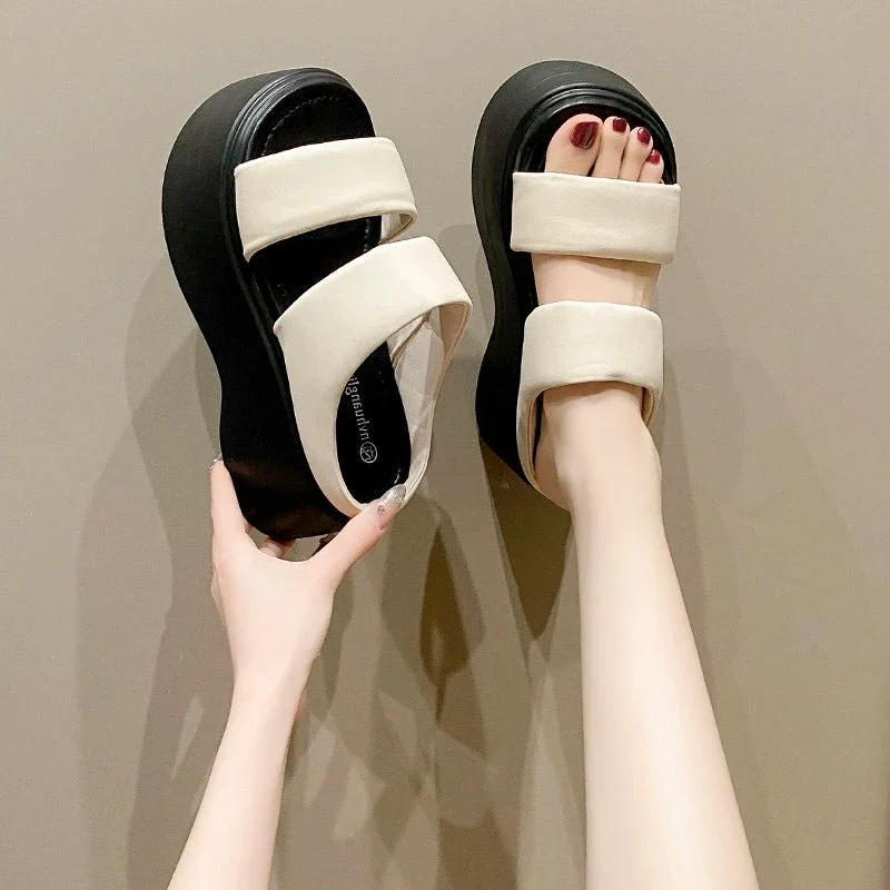Azure Wave Chunky Sandals - Image 8