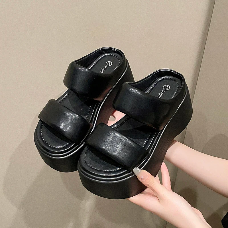 Azure Wave Chunky Sandals - Image 9