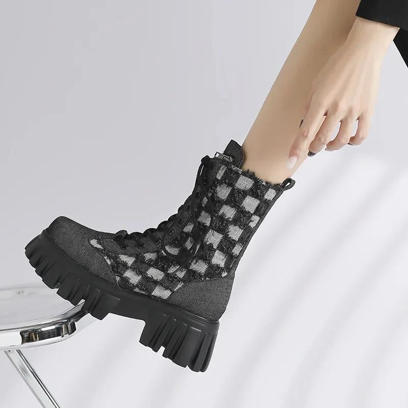 Barka Denim Platform Boots - Image 4