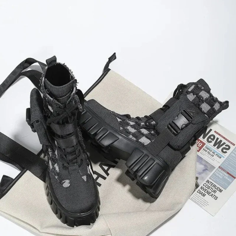 Barka Denim Platform Boots - Image 6