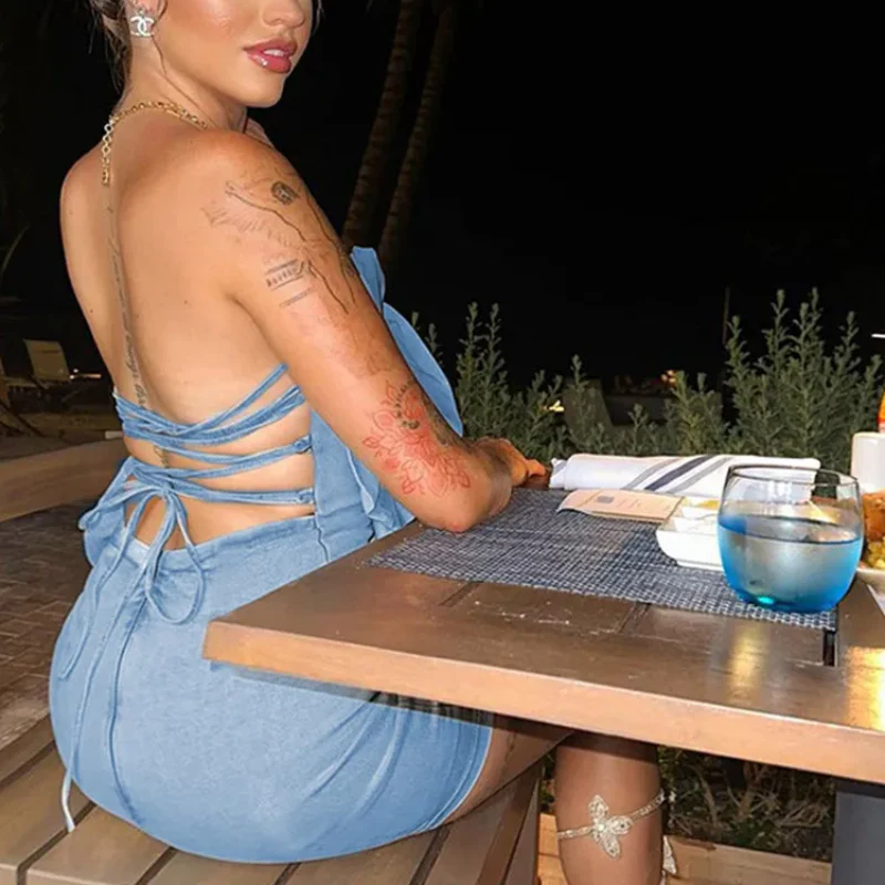 Bella Denim Dress - Image 3