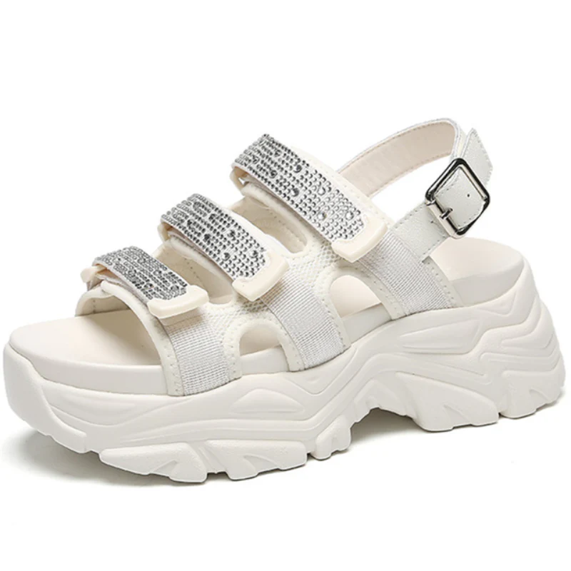 Blinky Crystal Platform Sandals - Image 2