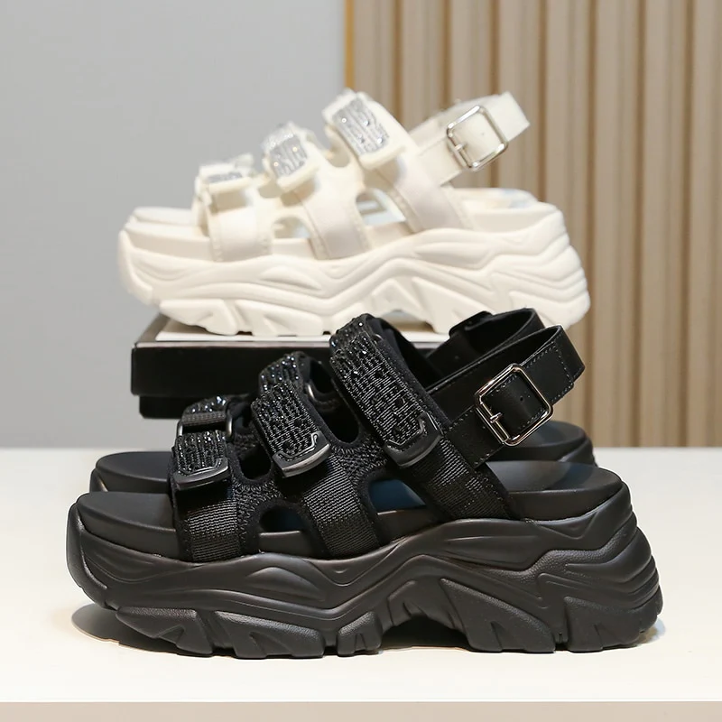 Blinky Crystal Platform Sandals - Image 3