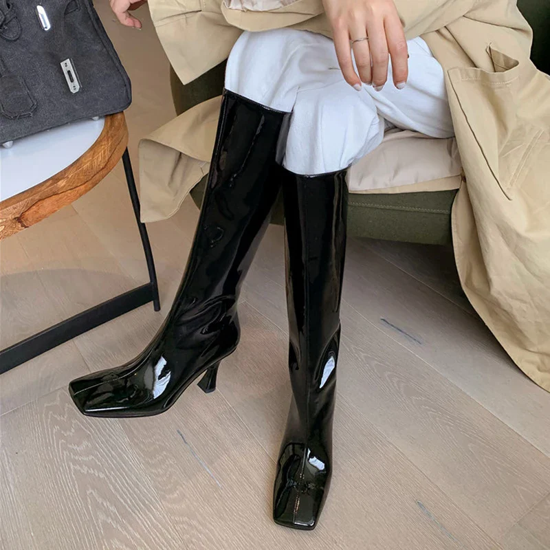 Bordeaux Beauty Glossy Boots - Image 5