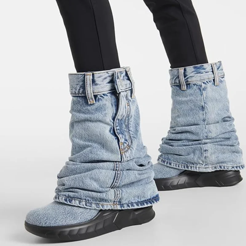 Cadence Locked Denim Boots - Image 3