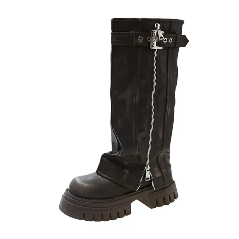Caliber Buckle Knee High Boots - Image 2