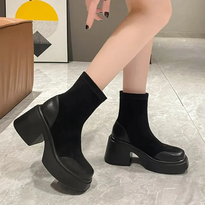 Camila Suede Platform Boots - Image 3