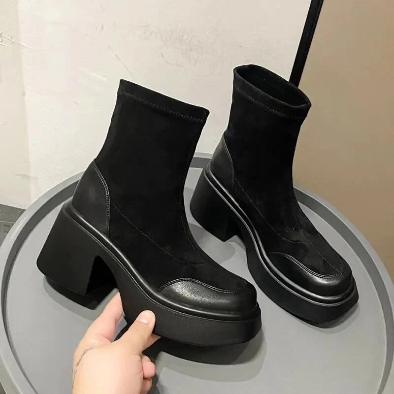 Camila Suede Platform Boots - Image 4