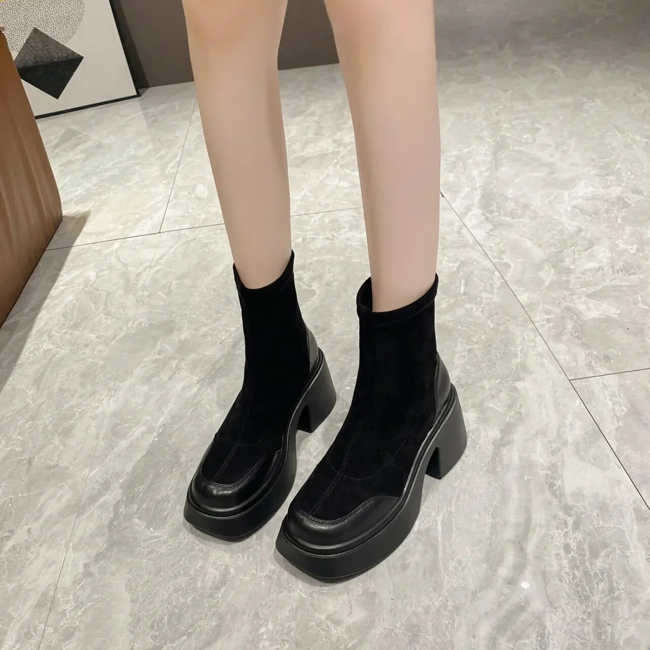Camila Suede Platform Boots - Image 5