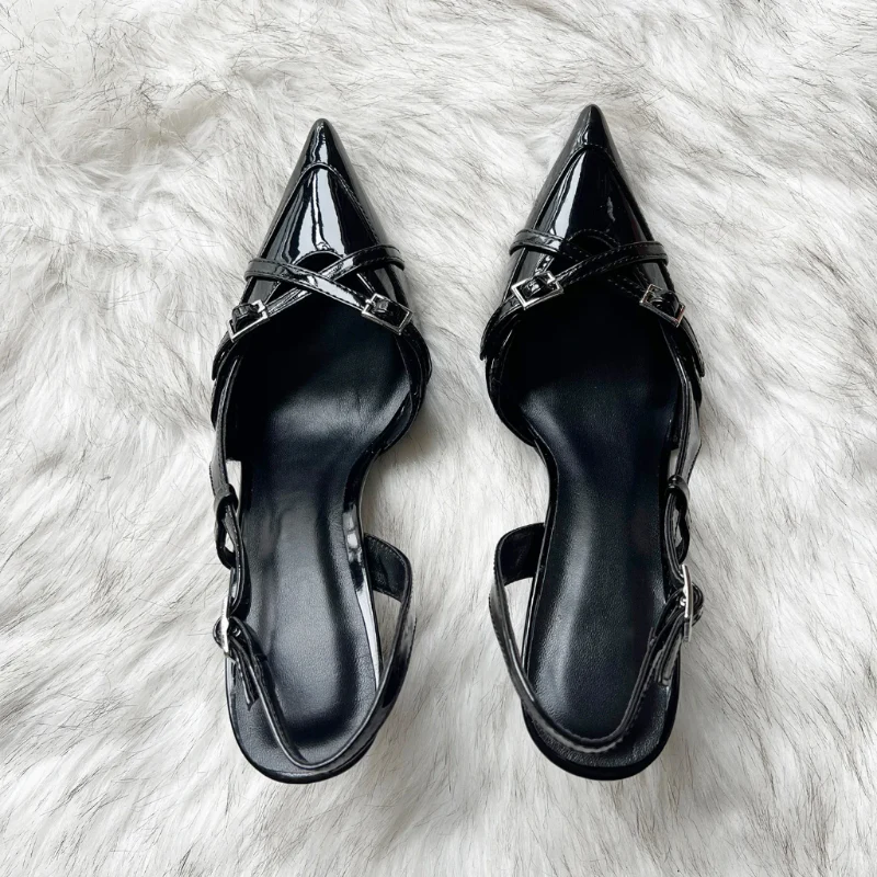 Carmen Slingback Denim Heels - Image 5