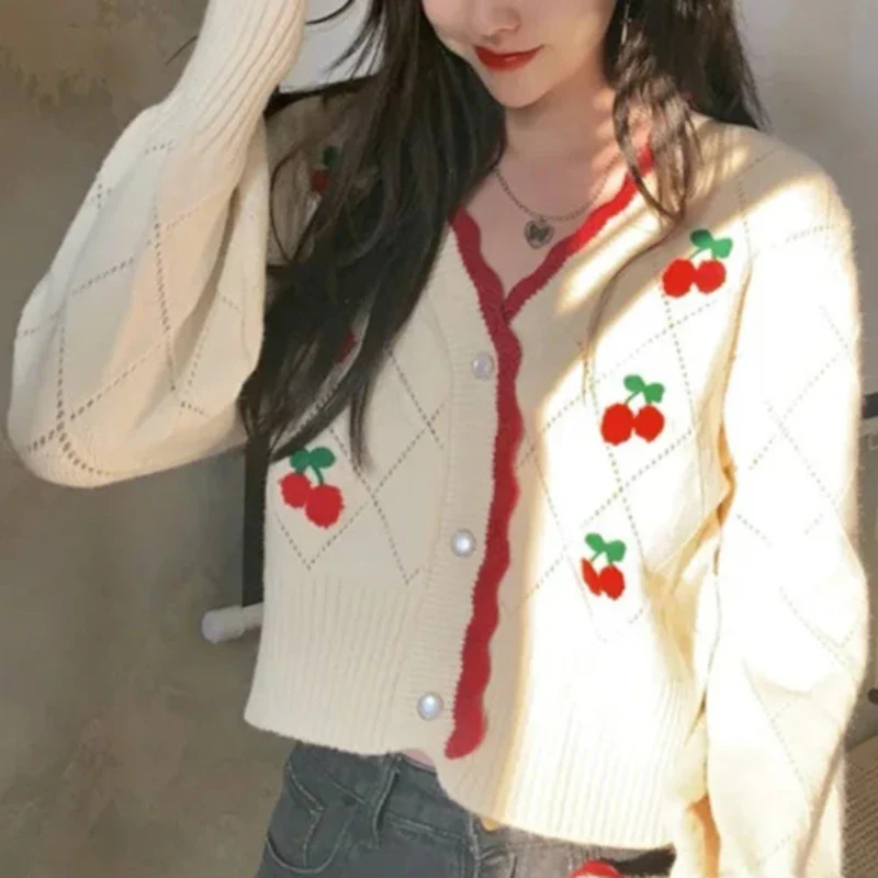 Charming Cherry Knit Cardigan - Image 6
