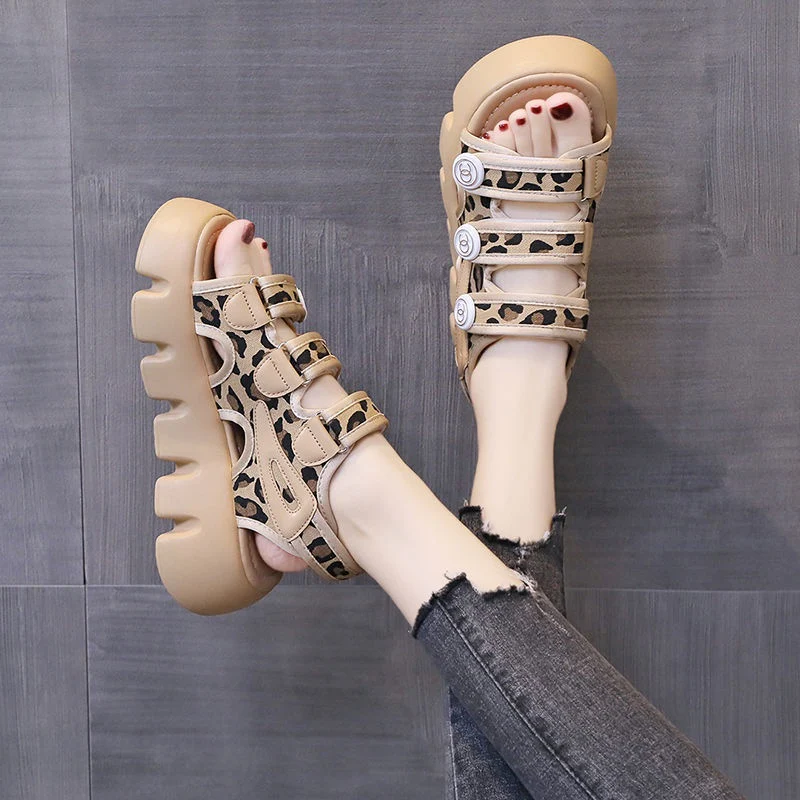 Cheetah Platform Sandals - Image 4
