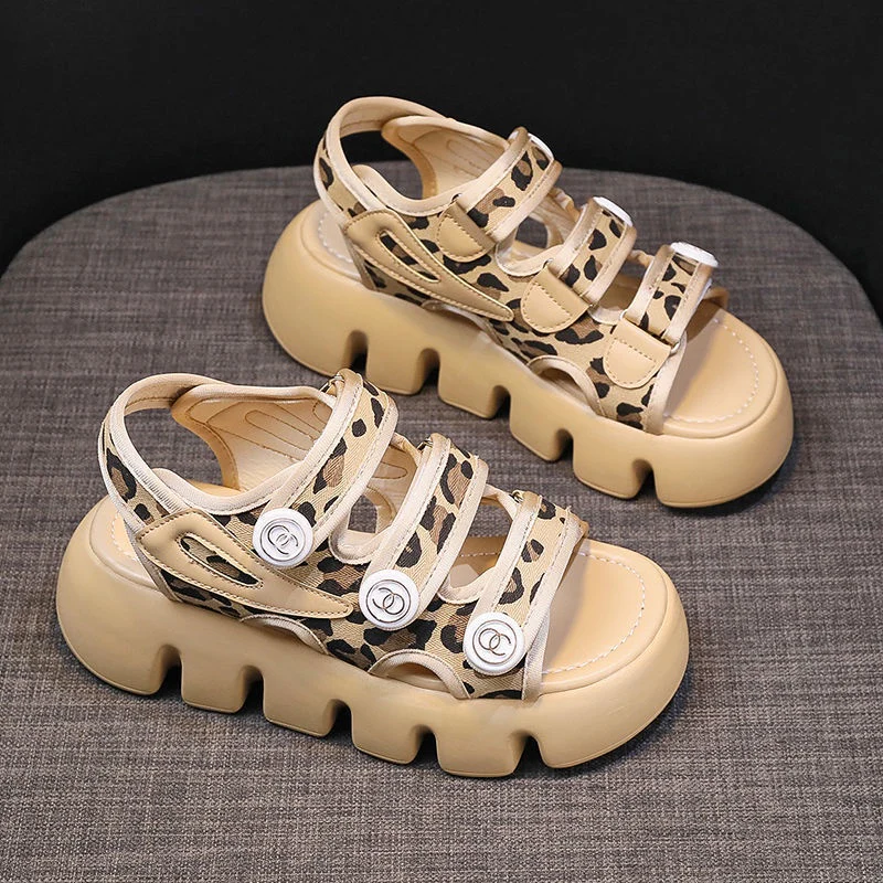Cheetah Platform Sandals - Image 8