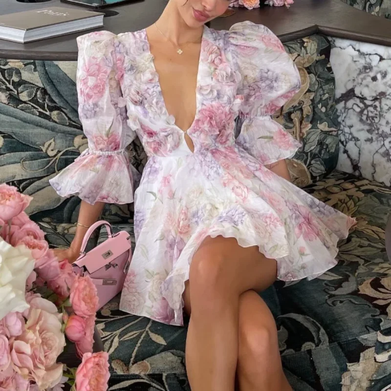 CocoFlame Puff Mini Dress - Image 6