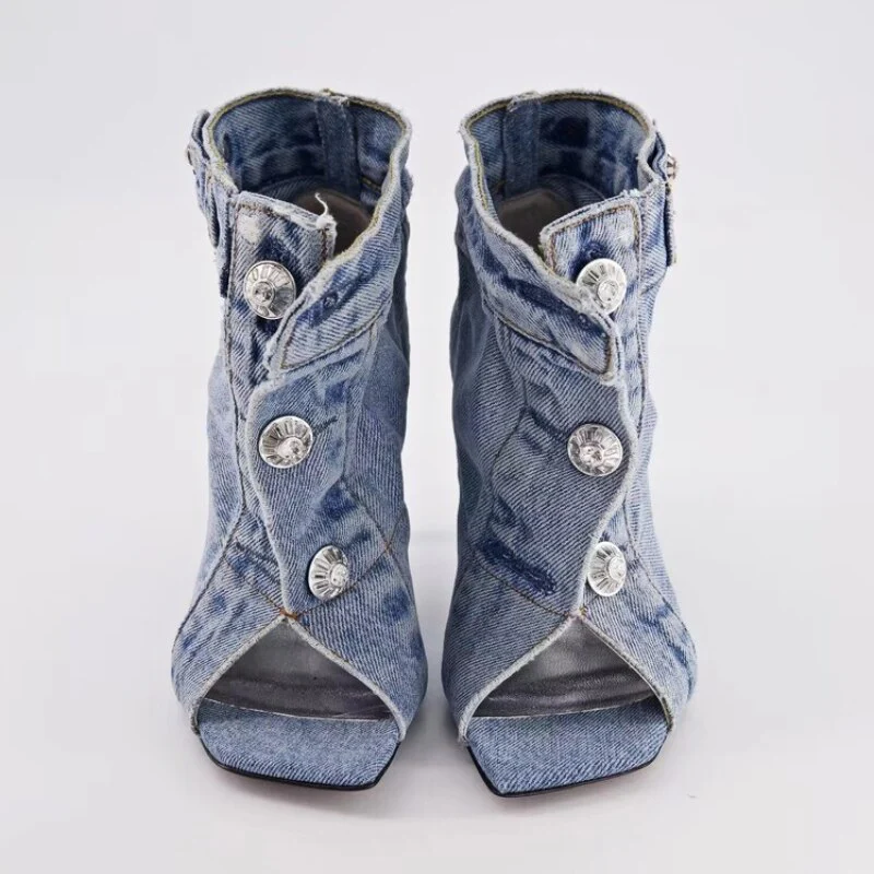 Cordova Denim High Heels - Image 5