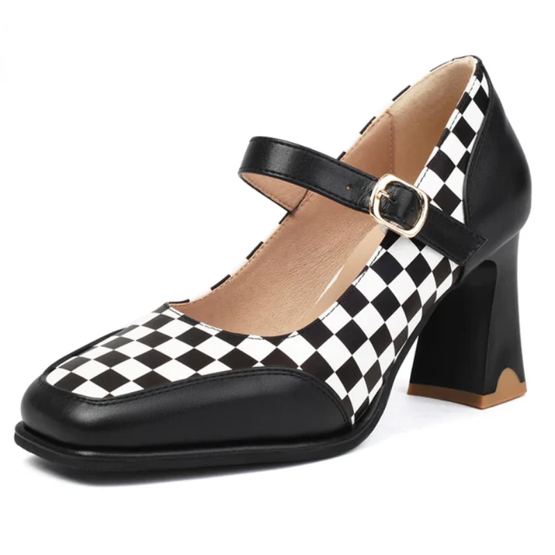 Corsa Checkered Square Heels - Image 2