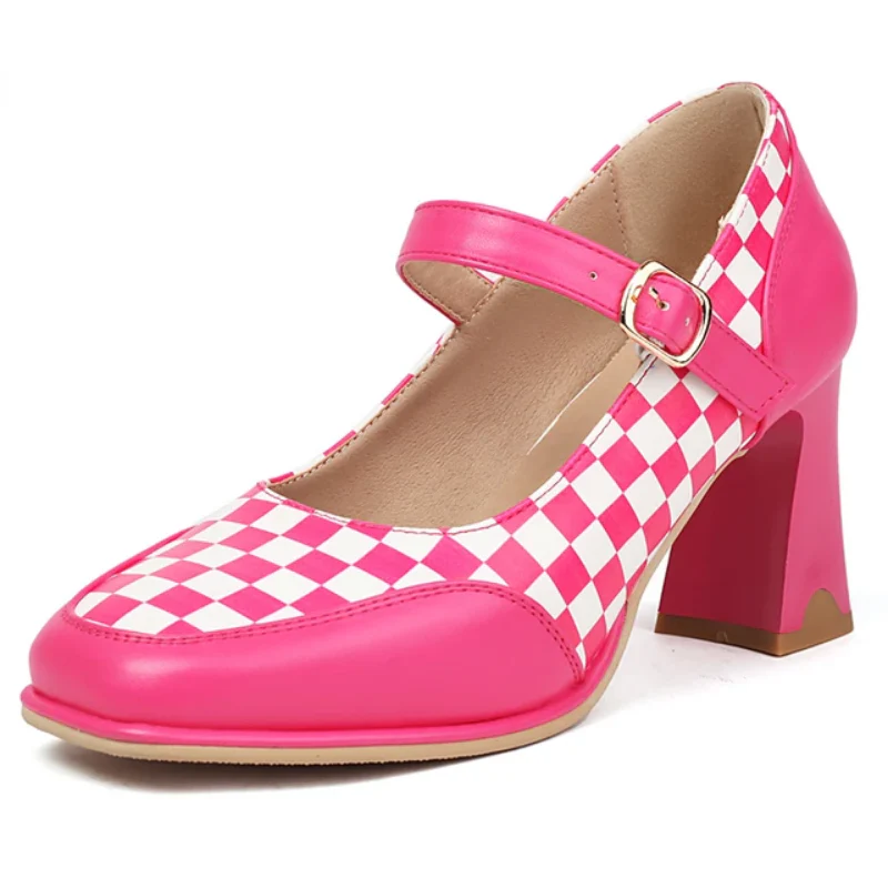 Corsa Checkered Square Heels - Image 3