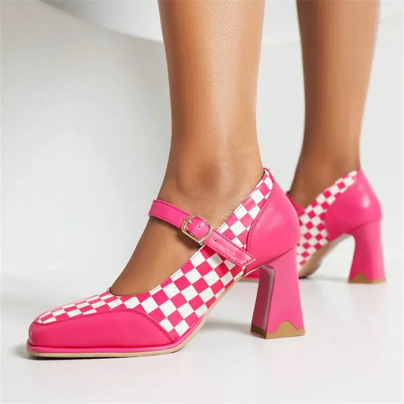 Corsa Checkered Square Heels - Image 6