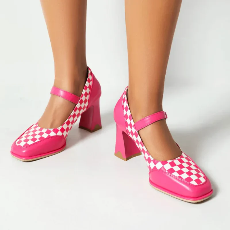 Corsa Checkered Square Heels - Image 9