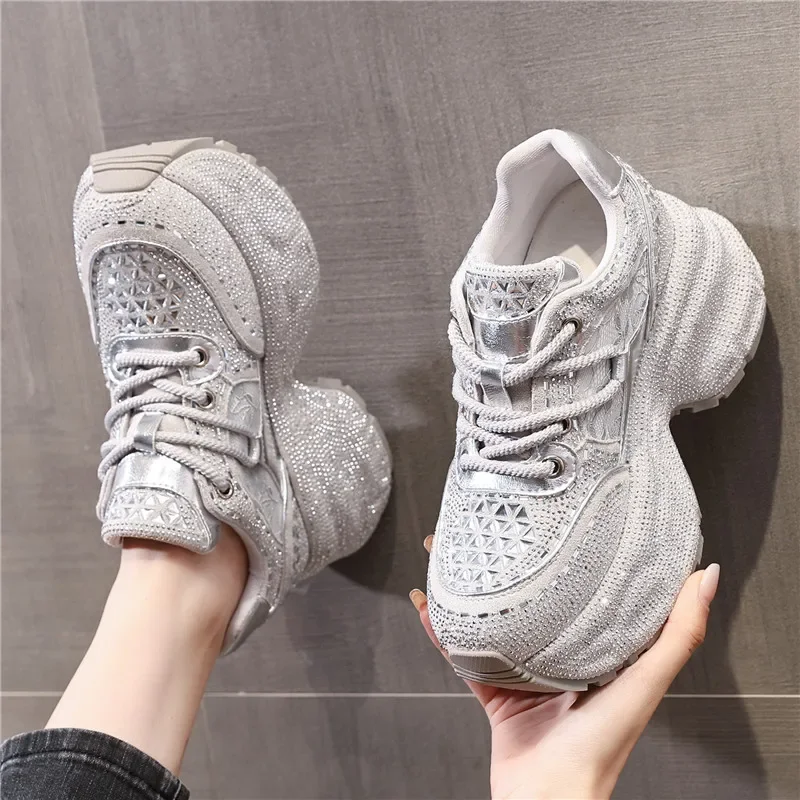 Crystal Accented Platform Sneakers - Image 3