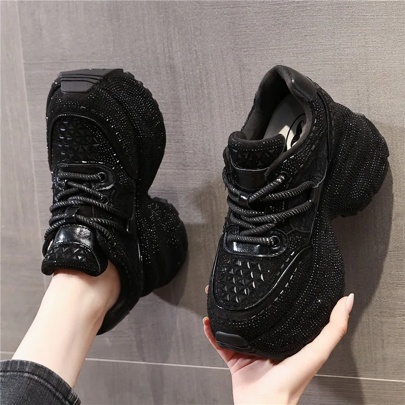 Crystal Accented Platform Sneakers - Image 4
