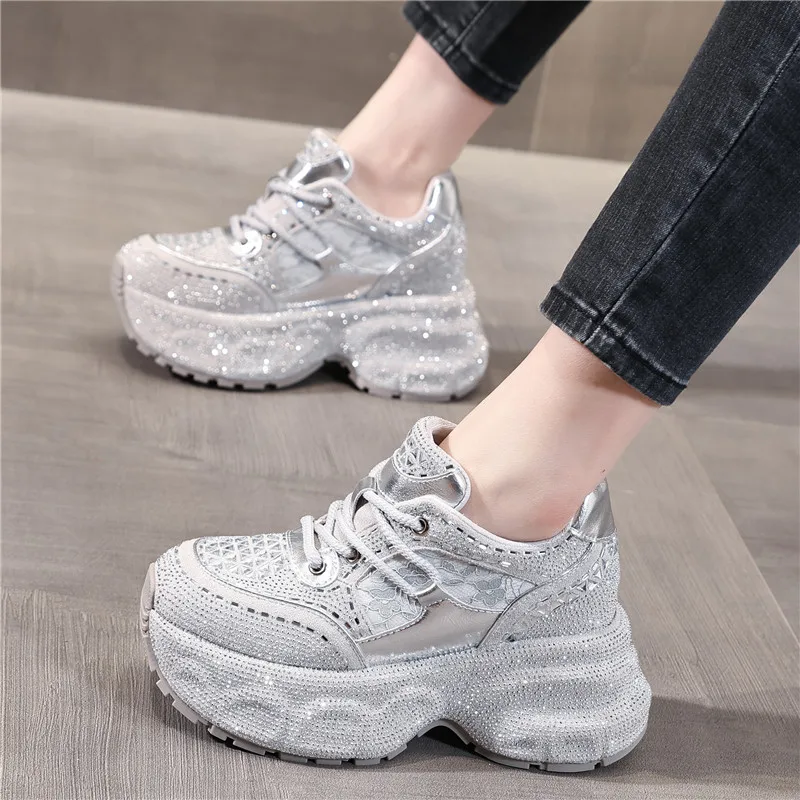 Crystal Accented Platform Sneakers - Image 5