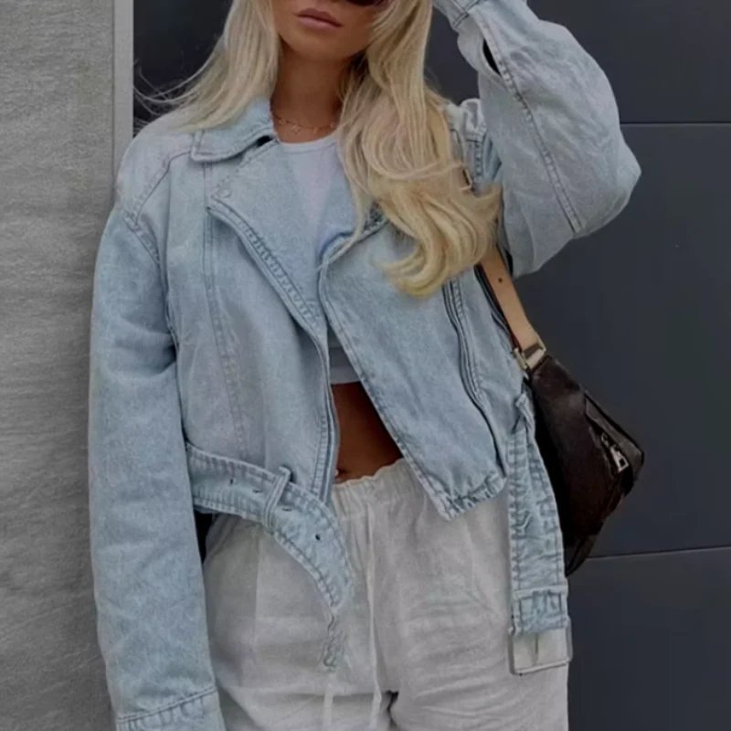 Darling Denim Cropped Jacket - Image 2