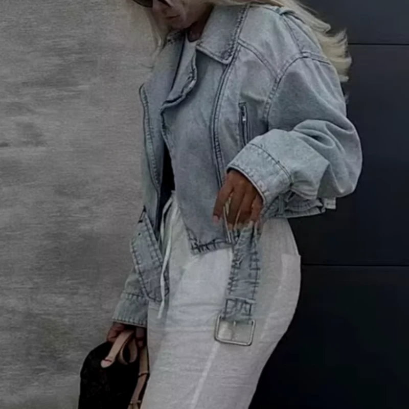 Darling Denim Cropped Jacket - Image 3