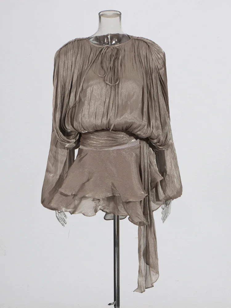 Dreamveil Pleated Wrap Top - Image 10