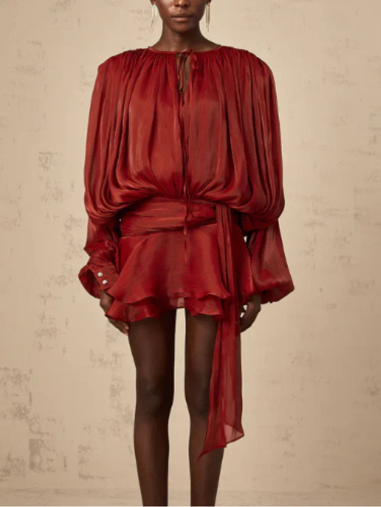 Dreamveil Pleated Wrap Top - Image 3