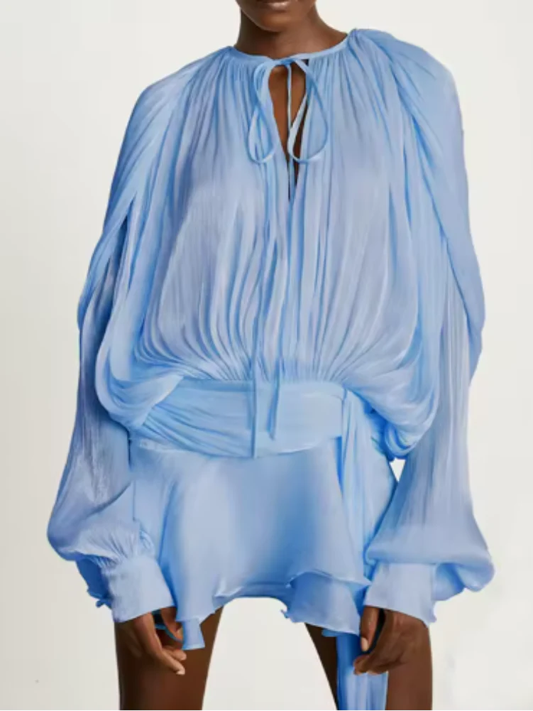 Dreamveil Pleated Wrap Top - Image 4