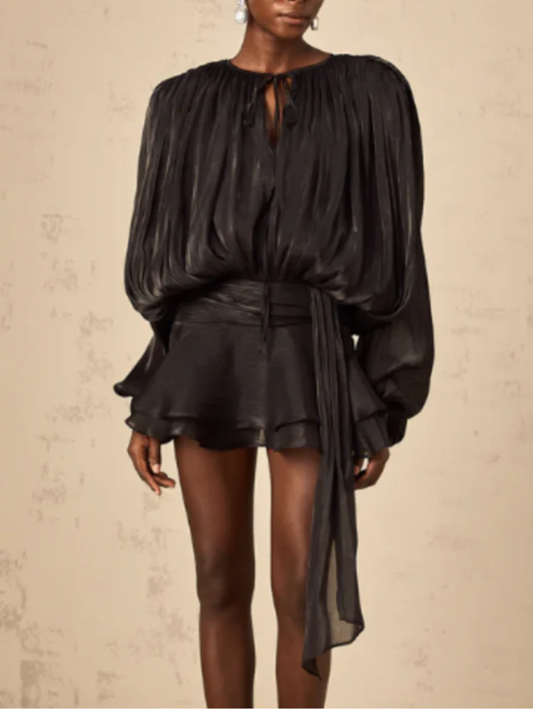 Dreamveil Pleated Wrap Top - Image 5
