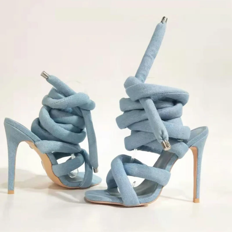 Dubai Denim High Heels - Image 3