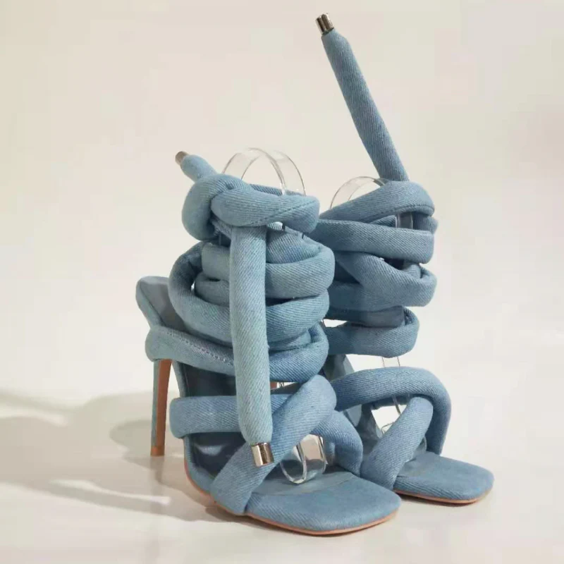 Dubai Denim High Heels - Image 4
