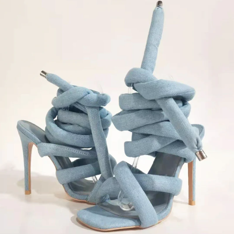 Dubai Denim High Heels - Image 5