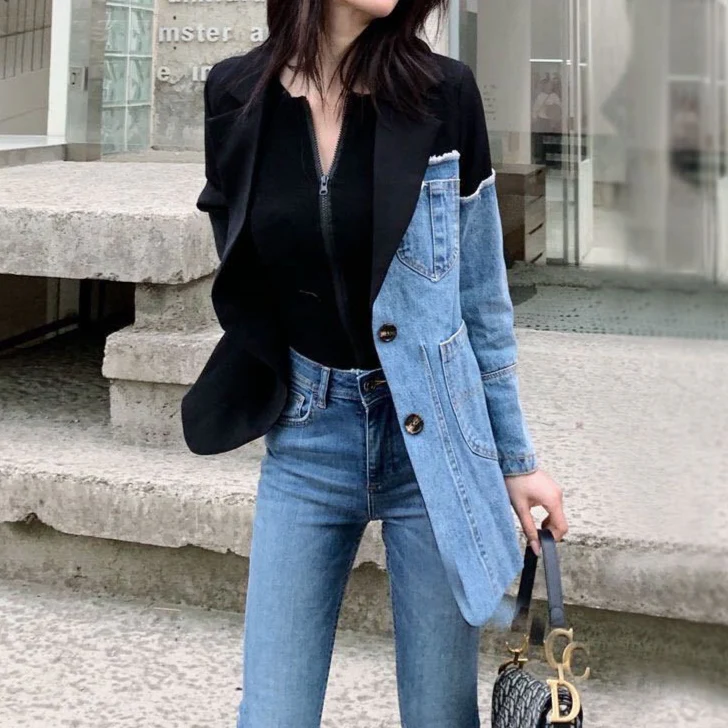 Duo Denim Blazer Jacket - Image 3