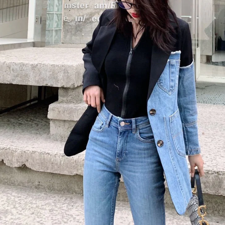 Duo Denim Blazer Jacket - Image 4
