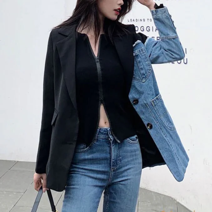 Duo Denim Blazer Jacket - Image 5
