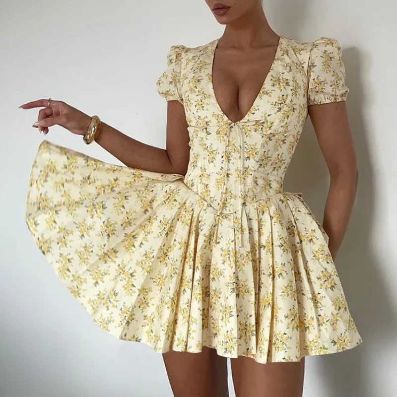Elegant Bloom Mini Dress - Image 3