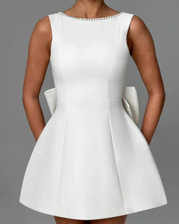 Enchantress Bow Mini Dress - Image 3